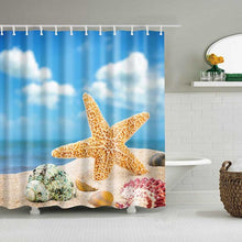 Load image into Gallery viewer, 1PC Green Tropical Plants Shower Curtains for Bathroom Polyester Seaworld Shower Curtain Printing Curtain Beach Shower Curtains