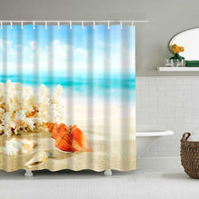 Load image into Gallery viewer, 1PC Green Tropical Plants Shower Curtains for Bathroom Polyester Seaworld Shower Curtain Printing Curtain Beach Shower Curtains