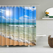 Load image into Gallery viewer, 1PC Green Tropical Plants Shower Curtains for Bathroom Polyester Seaworld Shower Curtain Printing Curtain Beach Shower Curtains