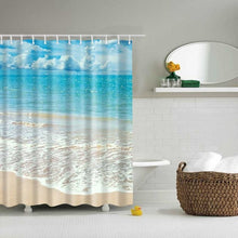 Load image into Gallery viewer, 1PC Green Tropical Plants Shower Curtains for Bathroom Polyester Seaworld Shower Curtain Printing Curtain Beach Shower Curtains