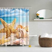 Load image into Gallery viewer, 1PC Green Tropical Plants Shower Curtains for Bathroom Polyester Seaworld Shower Curtain Printing Curtain Beach Shower Curtains