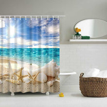 Load image into Gallery viewer, 1PC Green Tropical Plants Shower Curtains for Bathroom Polyester Seaworld Shower Curtain Printing Curtain Beach Shower Curtains