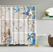 Load image into Gallery viewer, 1PC Green Tropical Plants Shower Curtains for Bathroom Polyester Seaworld Shower Curtain Printing Curtain Beach Shower Curtains