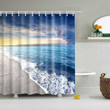 Load image into Gallery viewer, 1PC Green Tropical Plants Shower Curtains for Bathroom Polyester Seaworld Shower Curtain Printing Curtain Beach Shower Curtains
