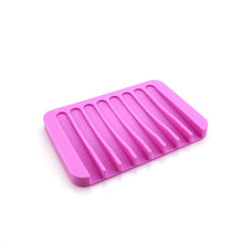 Load image into Gallery viewer, NEW Bathroom Silicone Flexible Soap Dishes Storage Holder Soapbox Plate Tray Drain Creative Bath Tools Drop ship